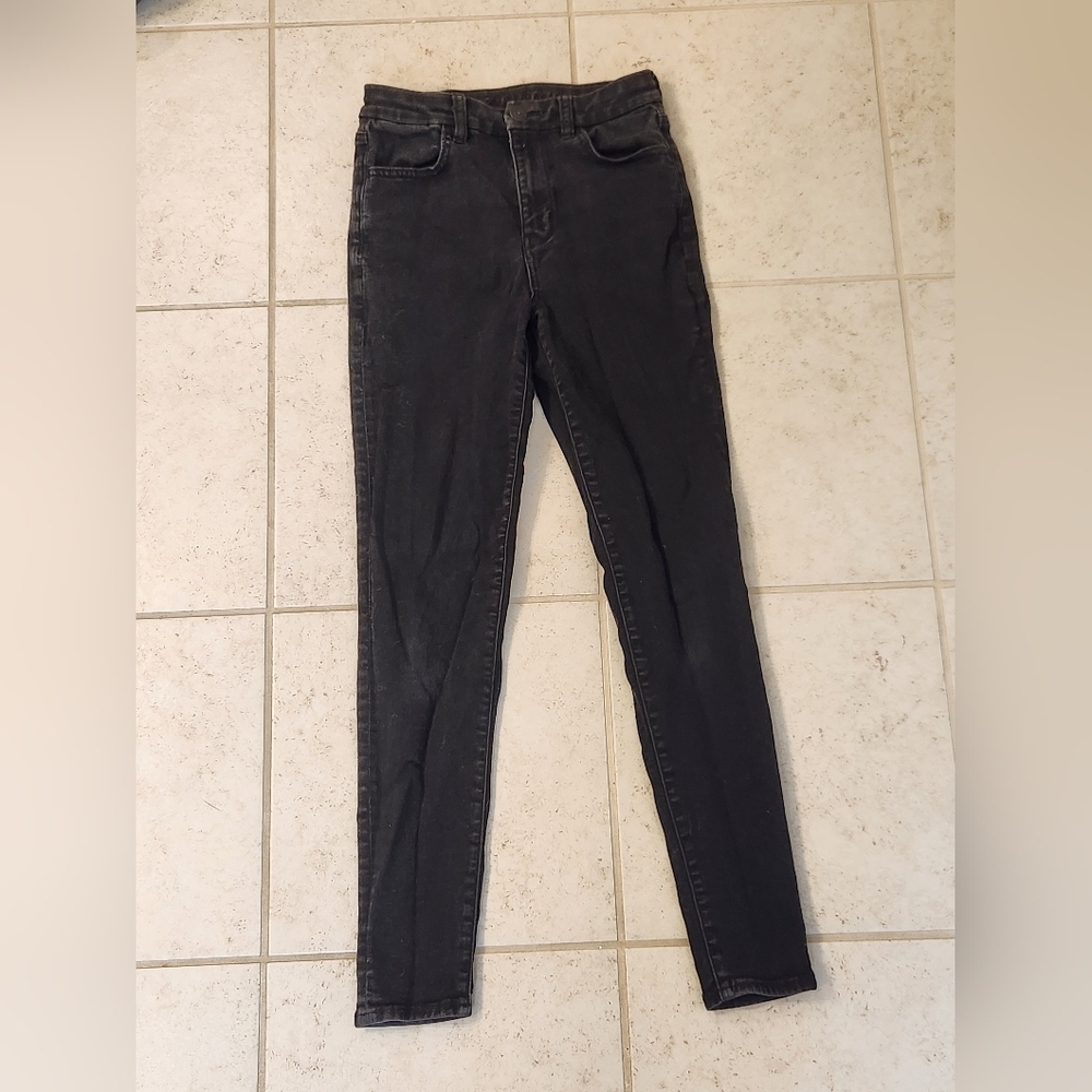American Eagle Black Jeans Skinny High Rise Super Stretch Size 6 #G880